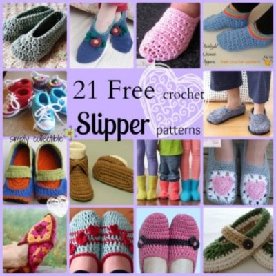 21 Awesome Free Slipper #Crochet Patterns compiled by Simply Collectible