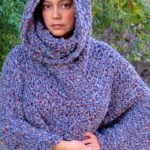 Simply Collectible's Free Cowl Hooded Poncho #crochet pattern | You may never need another Cowl Poncho. Makes for girls, teens, women, and plus sizes