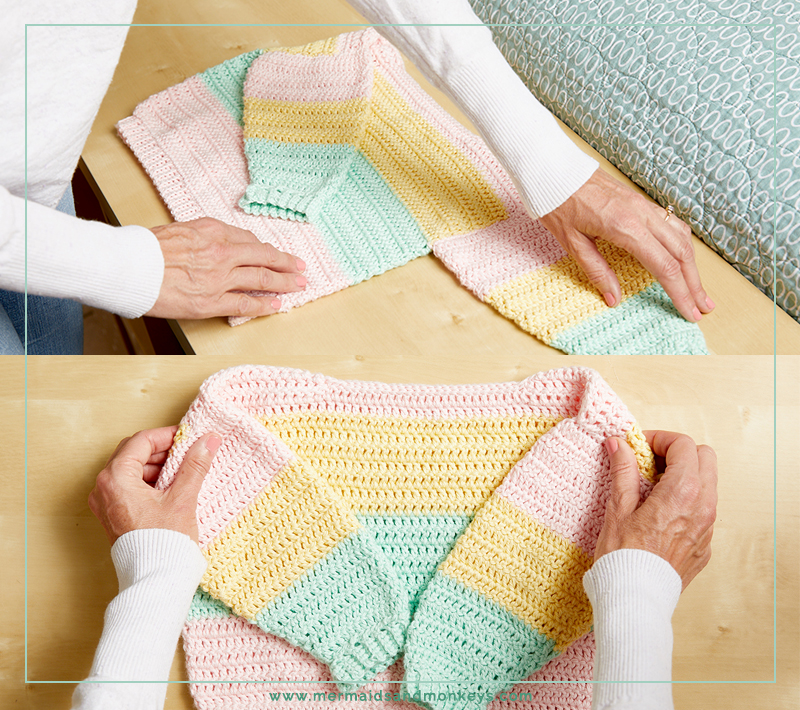The Pastel Stripes Sweater is so colorful and exciting that any child would love it! #crochetsweater #crochetpattern #crochetlove #crochetaddict