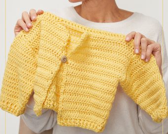 Children’s One Button Cardigan Crochet Pattern