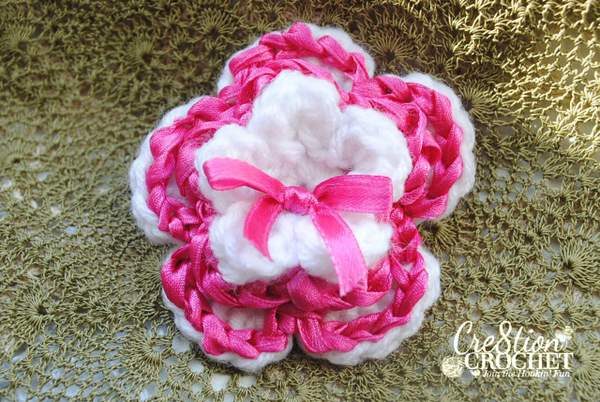 Layered Ribbon Flower Crochet Pattern