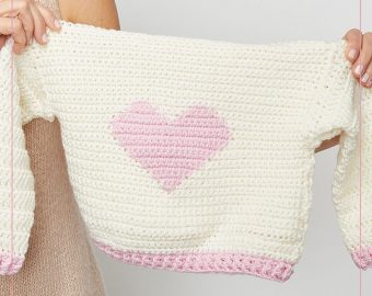 Children’s Heart Sweater Crochet Pattern