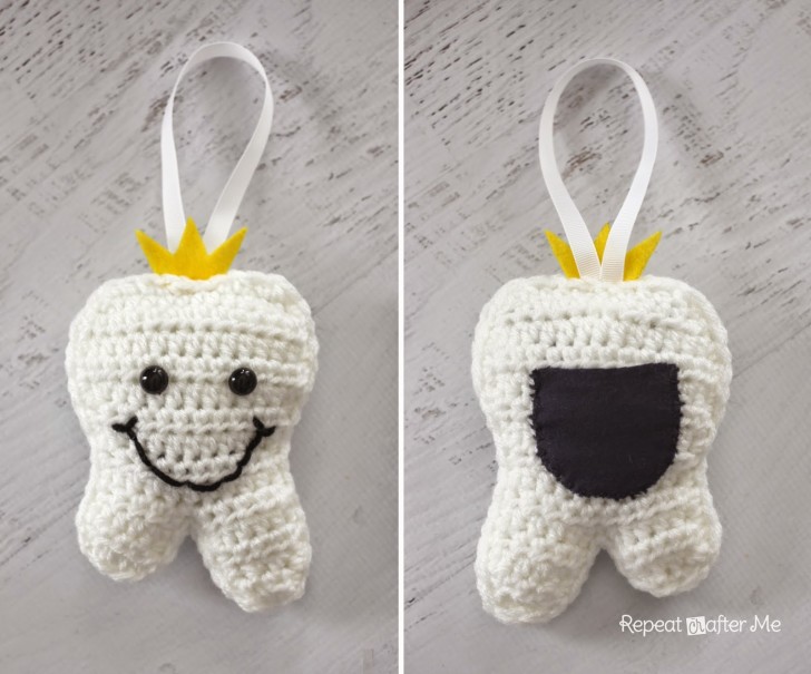 Crochet Tooth Fairy Pillow - These crochet pillows are fun and an adventure to make. If you’re looking for creative kids pillows, this list will be your go to. #CrochetPillowPatterns #CrochetPatterns #CrochetAddict