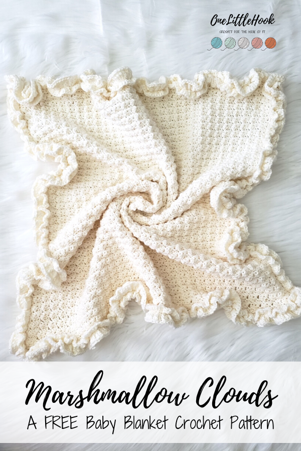 crumpled modern heirloom crochet baby blanket