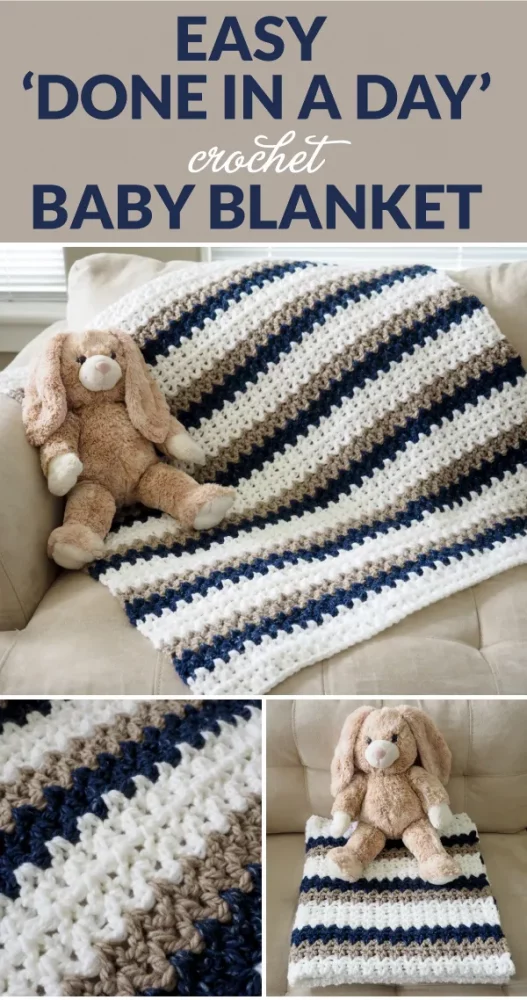 Easy Done-in-a-Day Crochet Baby Blanket
