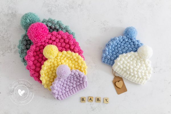 Crochet Bobble Baby Beanies