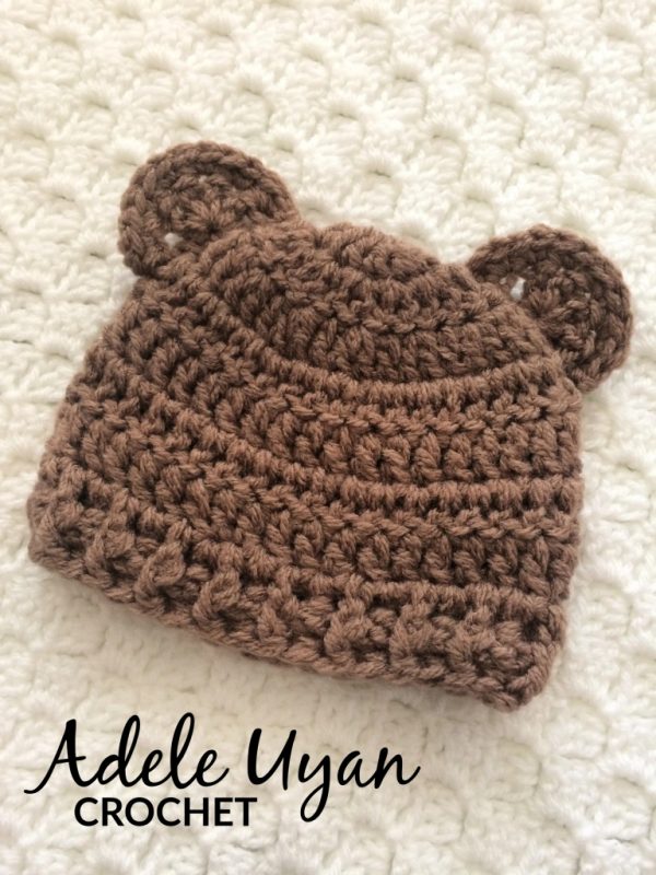 baby bear crochet beanie