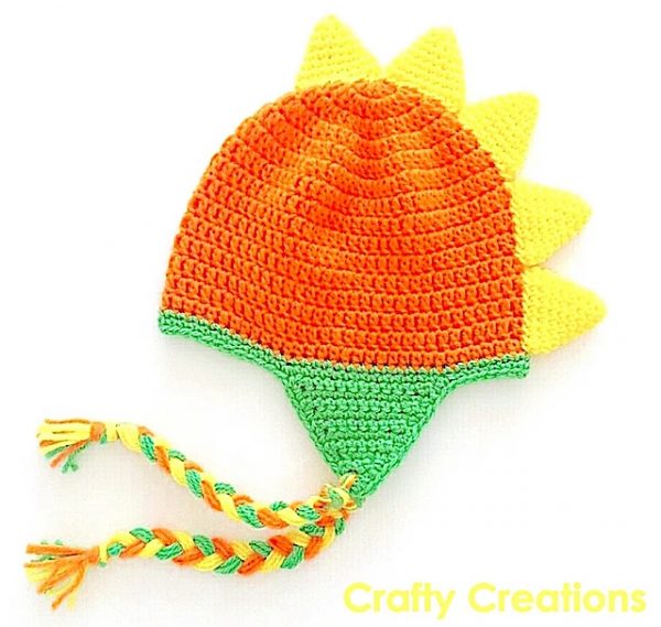 dinosaur crochet beanie by crafty creations