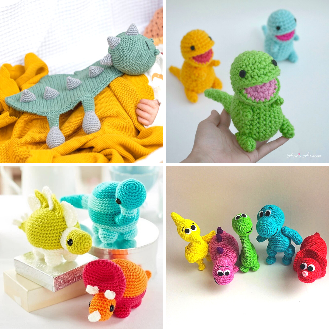 30+ Dinosaur Crochet Patterns • Mermaids & Monkeys