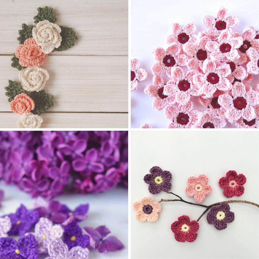 33 Free and Easy Small Crochet Flower Patterns • Mermaids & Monkeys