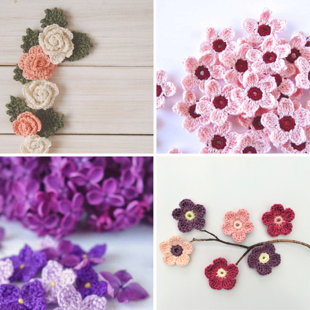 micro crochet flower with embroidery thread tutorial - how to