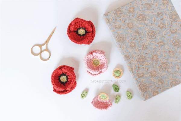 crochet poppy flowers