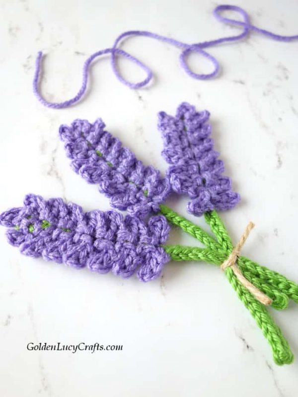 crochet lavender flower