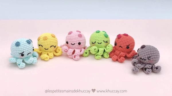 different color of octopus crochet amigurumi