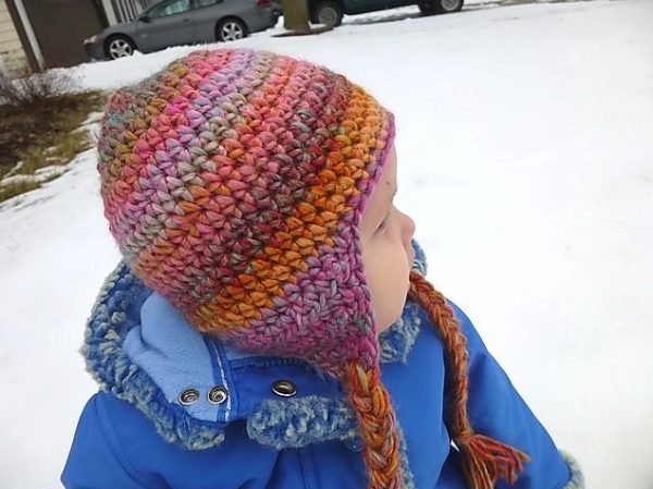 Seamless Earflap Crochet Hat
