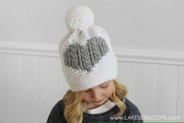 Henley Crochet Cable Heart Hat
