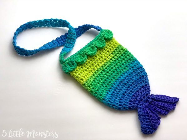 Crocheted Mermaid Tail Purse