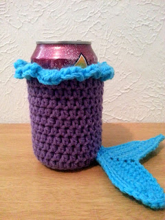 Mermaid Tail Crochet Cup Cozy
