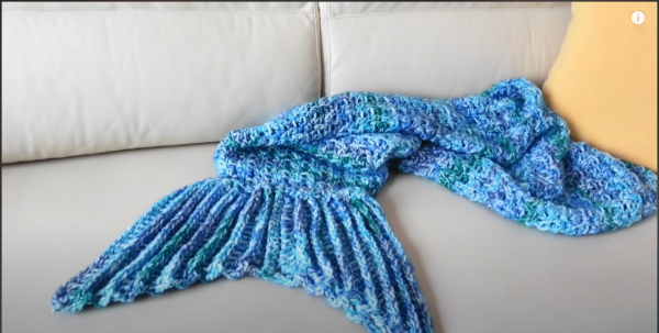 Mermaid Tail Crochet Blanket 