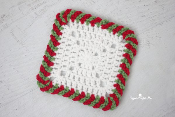 Crochet Candy Cane Border