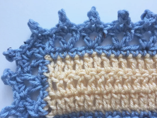 Lacy V-Stitch Picot Crochet Edge
