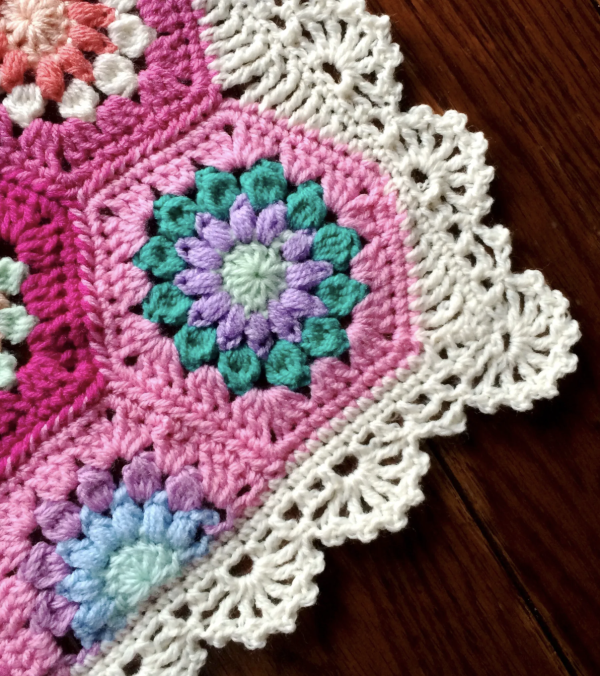 Treble Scallop Crochet Edging