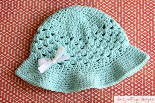 Shell Stitch Crochet Sun Hat
