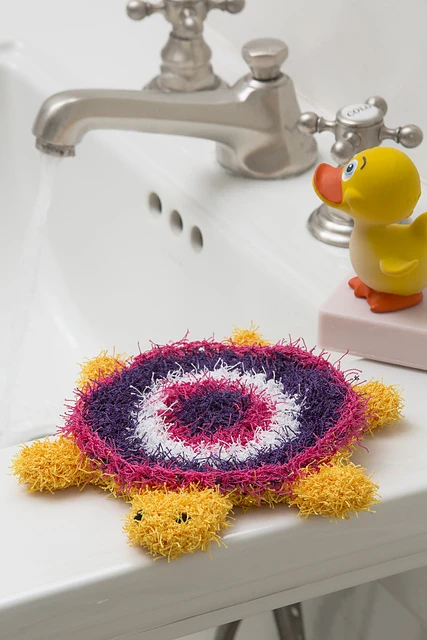 Crochet Turtle Bath Scrubby