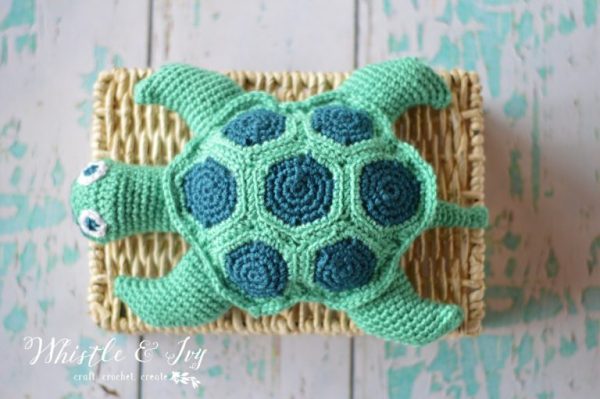 Crochet Baby Sea Turtle Plushy