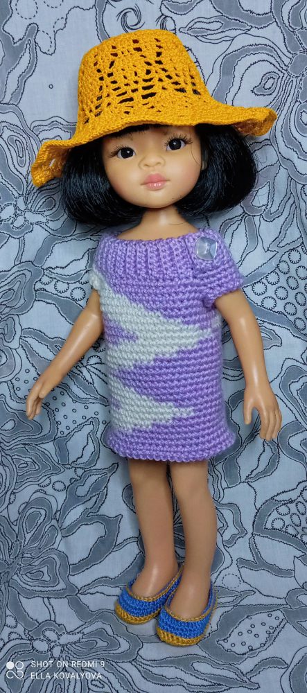 Crochet Doll Jacquard Dress
