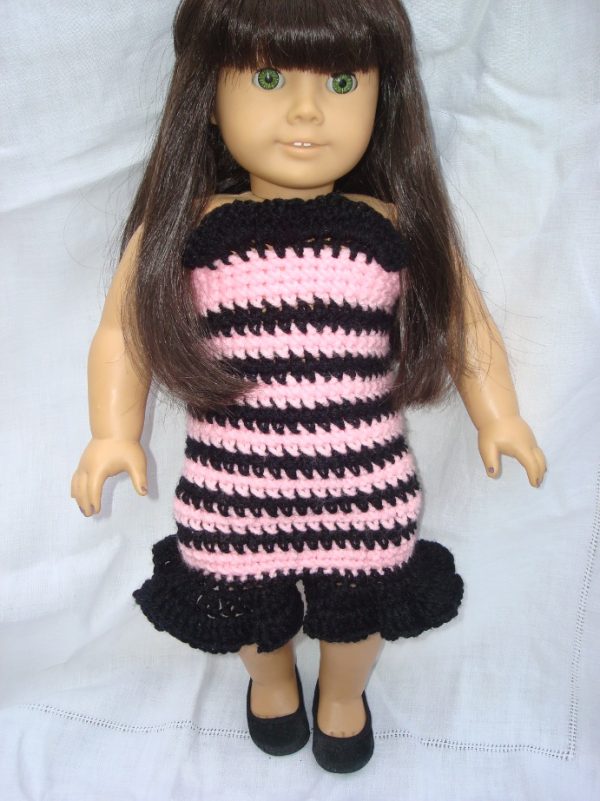Crochet Frilly Sweater Dress