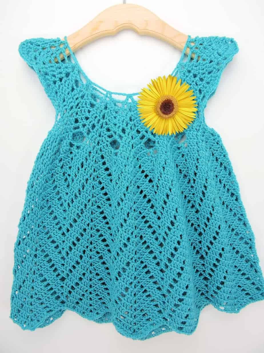 Crochet Tulip Chevrons Baby Dress