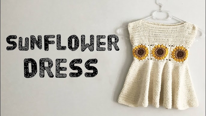 Crochet sunflower dress 