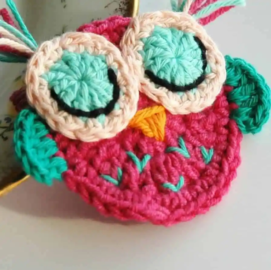 Crochet Owl Applique 